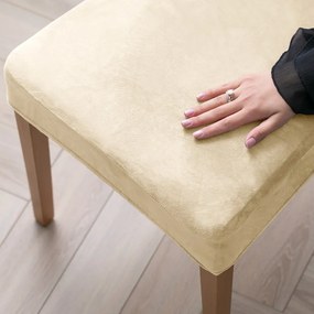 Beżowe elastyczne pokrowce na krzesło zestaw 4 szt. 48 cm Sento – Restilo