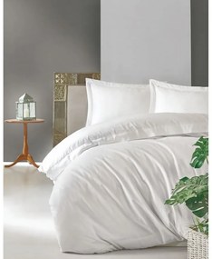 Biała pościel dwuosobowa z satyny bawełnianej 260x220 cm Elegant – Mijolnir