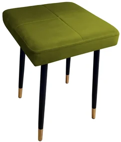 Taboret SQUARE 2 BL VELVET oliwkowy ATOS