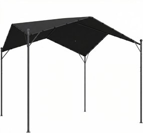 Outsunny Pergola Altana 3x3m Wodoodporna Stabilna Zimoodporna Ochrona Przed Słońcem ze Skośnym Dachem Wzmocnienia Trójkątne | Aosom PL