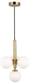 Lampa wisząca w kolorze złota SULION Musa, wys. 120 cm