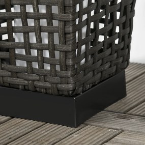 Outsunny Solarna lampa stojąca rattanowa z czujnikiem światła Automatyczna LED lampa solarna w stylu boho IP44 wodoszczelna | Aosom PL