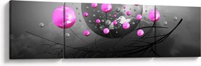 Obraz różowych kul (170x50 cm)