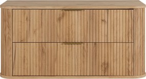 Szafka łazienkowa, dąb Craft, uchwyt złoty, 41,5 x 100 x 51,7 cm