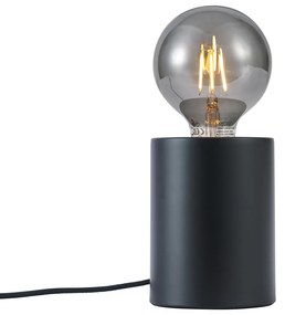 Nowoczesna lampa stołowa czarna 13 cm - Cylinder Nowoczesny Oswietlenie wewnetrzne