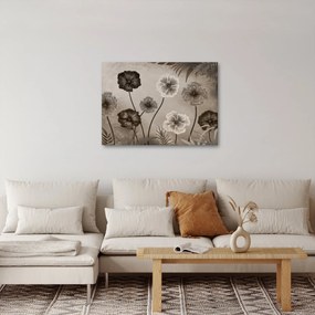 Obraz - Rysowane kwiaty (70x50 cm)