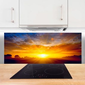 Szkło nad Blatem Złoty Zachód Nad Horyzontem