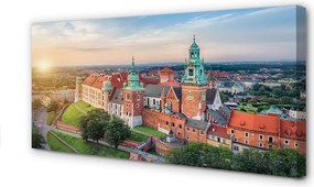 Zdjęcie na płótnie Wschód Słońca nad Wawelem