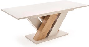 Stół do Jadalni Rozkładany płyta kaszmir/dąb cremona 160-200/90/77 BRANDON