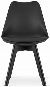 Zestaw stół prostokątny 120x80 craft, czarne nogi + 4 krzesła MARK czarne, czarne nogi