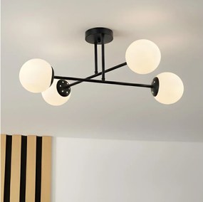 Brilagi - Przysufitowy żyrandol MALIVA 4xE14/15W/230V czarny/biały