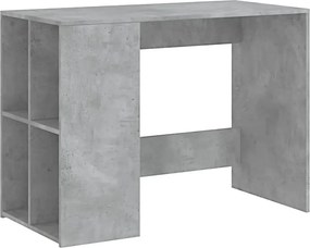 Szare biurko z regałem w kolorze beton H3-G07