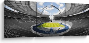 Obraz - stadion piłkarski (z zegarem) (90x30 cm)