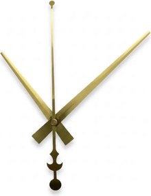 Złote aluminiowe wskazówki zegara - wzór kotwicy 16 / 12 cm