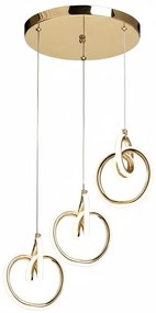 LAMPA SUFITOWA WISZĄCA LED LHJ093-3CP ZŁOTA