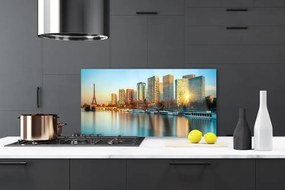 Szkło do Kuchni na Ścianę Paryski Szyk nad Wodą