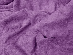 PrzytulneMieszkanie.pl Prześcieradło frotte ciemnofioletowe 90 x 200 cm