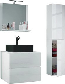 Umywalka 4-częściowa meble łazienkowe Lendas 60 cm L