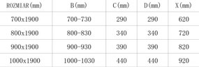 Mexen Texas drzwi prysznicowe uchylne 100 cm, transparent, chrom - 880-100-000-01-00