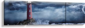 Obraz - Latarnia morska na klifie (170x50 cm)