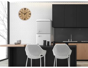 Zegar na ścianę nowoczesny drewniany z cichym mechanizmem okrągły solidny