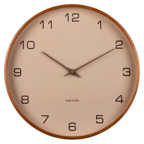 Karlsson 5993SB designerski zegar ścienny beżowy, średnica 40 cm