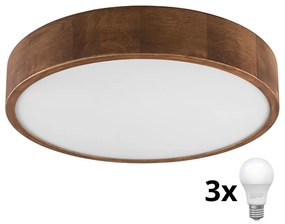 Brilagi - LED Plafon CARVALHO 3xE27/60W/230V dąb śr. 47 cm