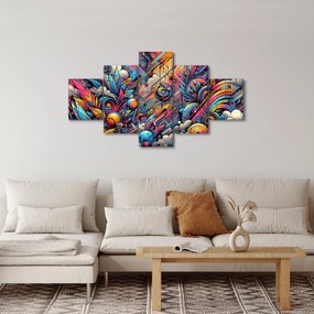 Obraz - Kolorowe graffiti (125x70 cm)