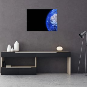 Obraz na szkle Księżyca i Ziemi (70x50 cm)