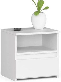 Klasyczna biała szafka nocna z szufladą S4-K70