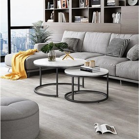 Zestaw stolików kawowych biały 77x40x40 montreal