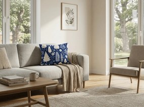 Poszewka na poduszkę z mikrofibry INDIGO BLOOM 50x70 cm, niebieska