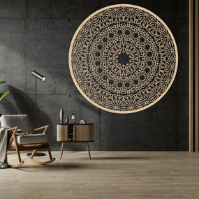 Luksusowa drewniana mandala na ścianę 3D dekoracja wnętrz | HELA