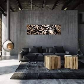 Obraz - Części zegara (170x50 cm)