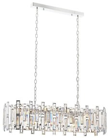 Żyrandol na łańcuchu CRYSTALLINE 13xE14/40W/230V błyszczący chrom