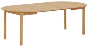 Okrągły rozkładany stół z dodatkowym blatem w dekorze dębu ø 120 cm Bundaberg – House Nordic