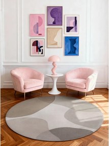 Beżowy wełniany okrągły dywan tkany ręcznie ø 200 cm Hackney Clarissa – Ted Baker