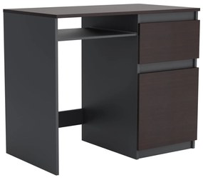 Biurko komputerowe młodzieżowe szkolne 90 cm REMI1 Antracyt/Wenge