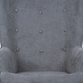 Fotel z podnóżkiem GREY2, szary