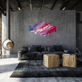 Obraz - różowo - niebieskie kolory (125x70 cm)