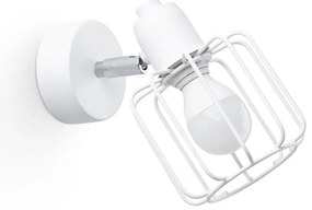 Biały kinkiet ø 10 cm Salom – Nice Lamps
