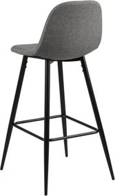 Stołek barowy na metalowych nogach Wilma light grey
