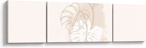 Obraz - Line art monstera N⁰1 (170x50 cm)