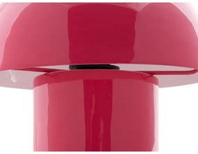Różowa lampa stołowa z metalowym kloszem (wysokość 20 cm) Fat Mushroom – Leitmotiv