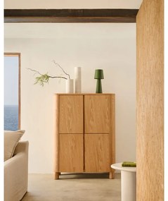 Szafka w dekorze jesionu w naturalnym kolorze 100x134x40 cm Salaya – Kave Home