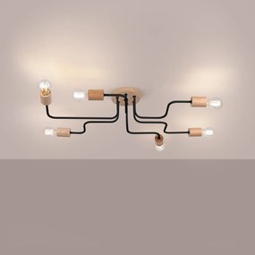 Żyrandol TIMBO 6 czarny SOLLUX  LIGHTING