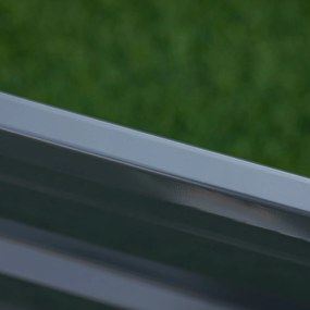 Outsunny podwyższona grządka ze stali, 183 cm x 47 cm x 40 cm