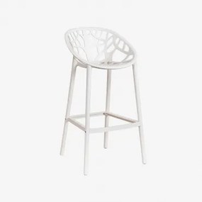 Zestaw 4 Wysokich Stołków Ores Z Polipropylenu Gardenia Biel & ↑75 Cm - Sklum
