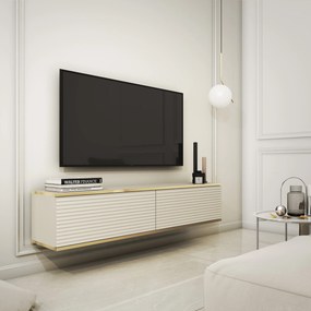 Szafka RTV wisząca VENEZIA 135 cm do Salonu pod Telewizor - Odcienie beżu