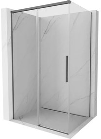 Mexen Rox kabina prysznicowa rozsuwana 140 x 75 cm, transparent, gun gray szczotkowany - 8C2-140-075-66-00